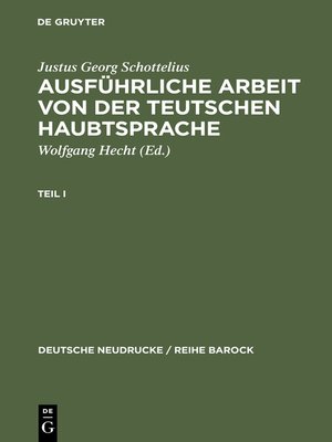 cover image of Ausführliche Arbeit von der teutschen HaubtSprache